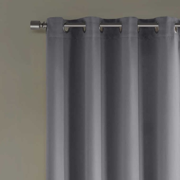 Beautyrest Black Luxurious Magnetic Closure Window Curtain, 2-Pack - Picture 3 of 13